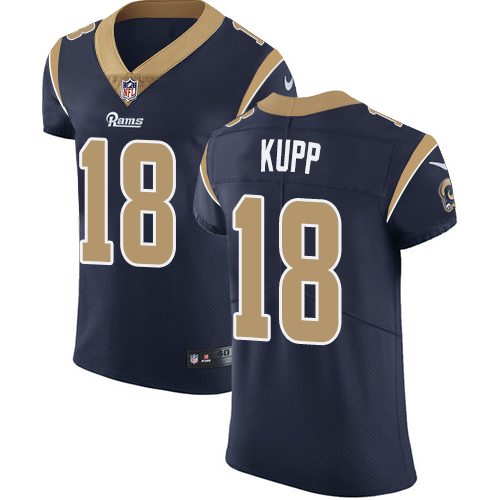 Nike Rams #18 Cooper Kupp Navy Blue Team Color Men's Stitched NFL Vapor Untouchable Elite Jersey - Click Image to Close